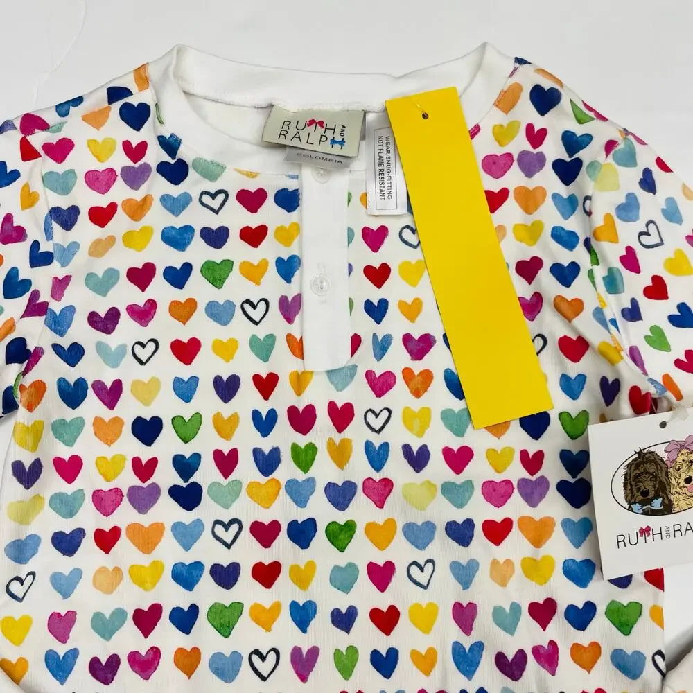 NWT Ruth & Ralph Size 2T Hearts Lounge Set